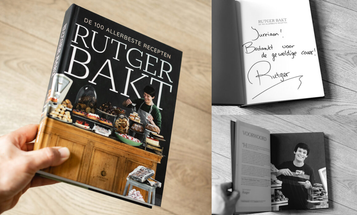 Jurriaan Huting Huting.net fotograaf Food fotografie Nijmegen Fotoshoot | Cover kookboek 'Rutger bakt de 100 allerbeste recepten' Rutger van den Broek Hilversum Heel Holland Bakt Carrera Culinair Uitgeverij Carrera - Overamstel uitgevers