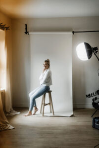 Fotoshoot Studio | Portret serie Anouck Nijmegen studio opstelling daglicht Nanlite Canon