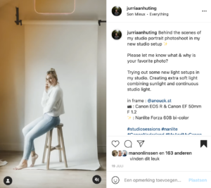 Social media Reel BTS Behind the Scenes - Instagram Reels - Fotoshoot Studio | Portret serie Anouck