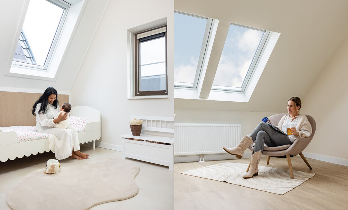 Sfeervolle interieurfotografie van FAKRO daglichtoplossingen, gefotografeerd door Jurriaan Huting in Nijmegen.